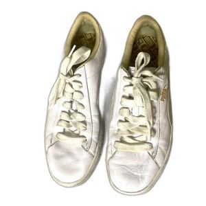 Puma men’s BASKET white leather shoe